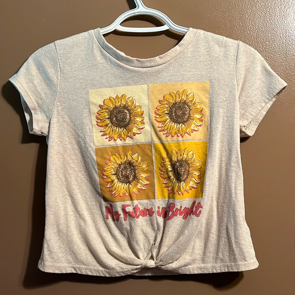 Girls sunflower crop top